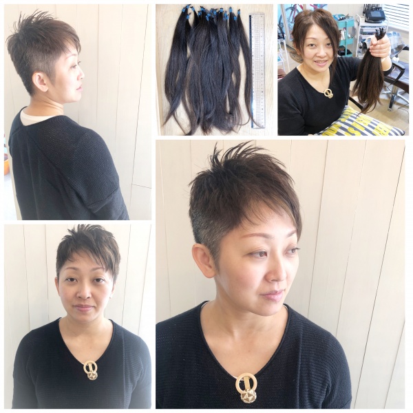 ヘアドネーションでベリーショート 武蔵新城駅の美容室 Peace Hair ピースヘアー