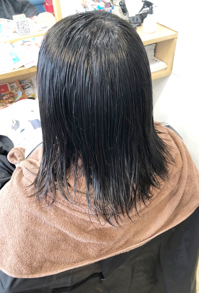 髪の毛伸ばし中の肩まわりの中途半端な長さにはデジタルパーマ 武蔵新城駅の美容室 Peace Hair ピースヘアー