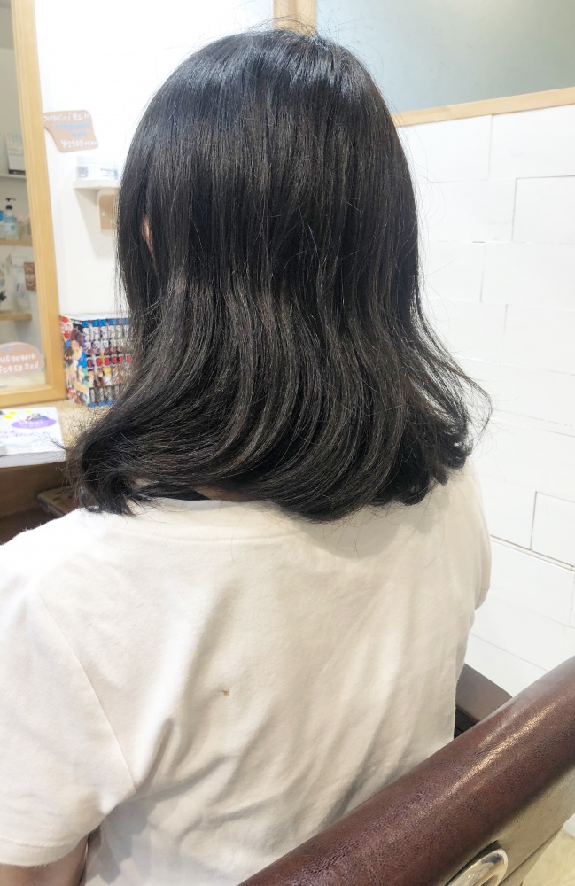 ギリギリ結べる長さか結べないくらいまで切り込むか 武蔵新城駅の美容室 Peace Hair ピースヘアー