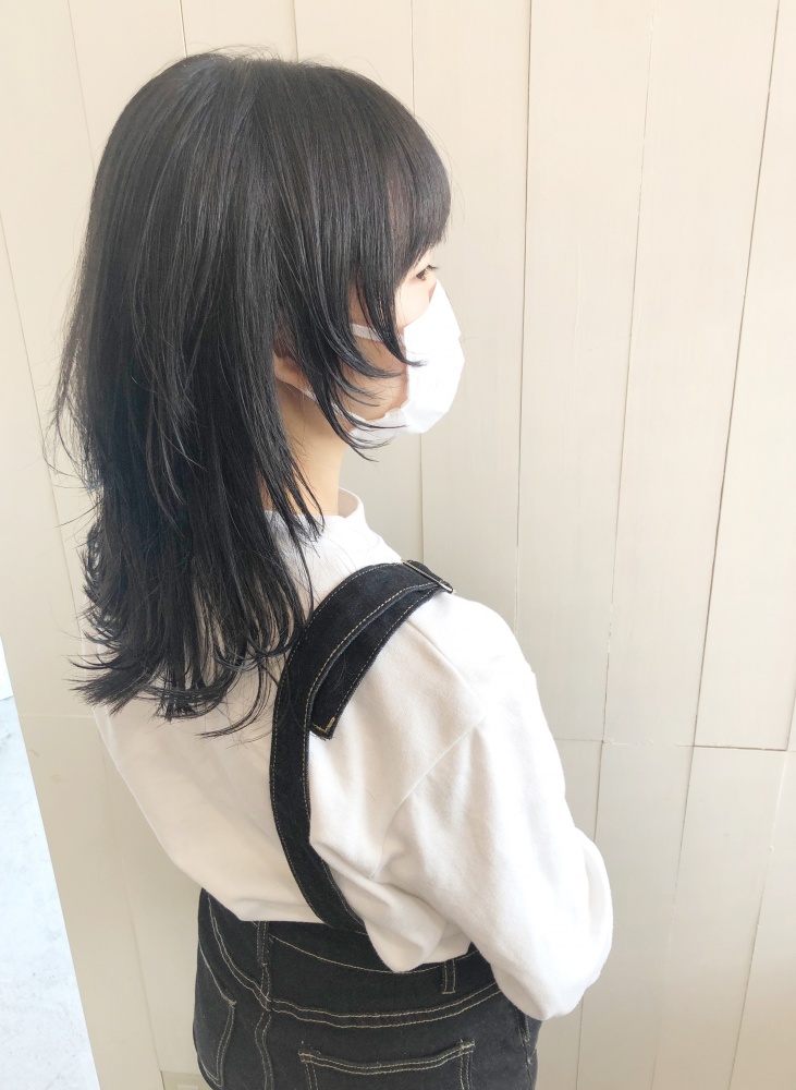 お洒落中学生のロングウルフスタイル 武蔵新城駅の美容室 Peace Hair ピースヘアー
